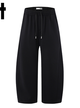 it izzue美式高街弯刀卫裤男款2026春季宽松休闲松弛感针织长裤Y