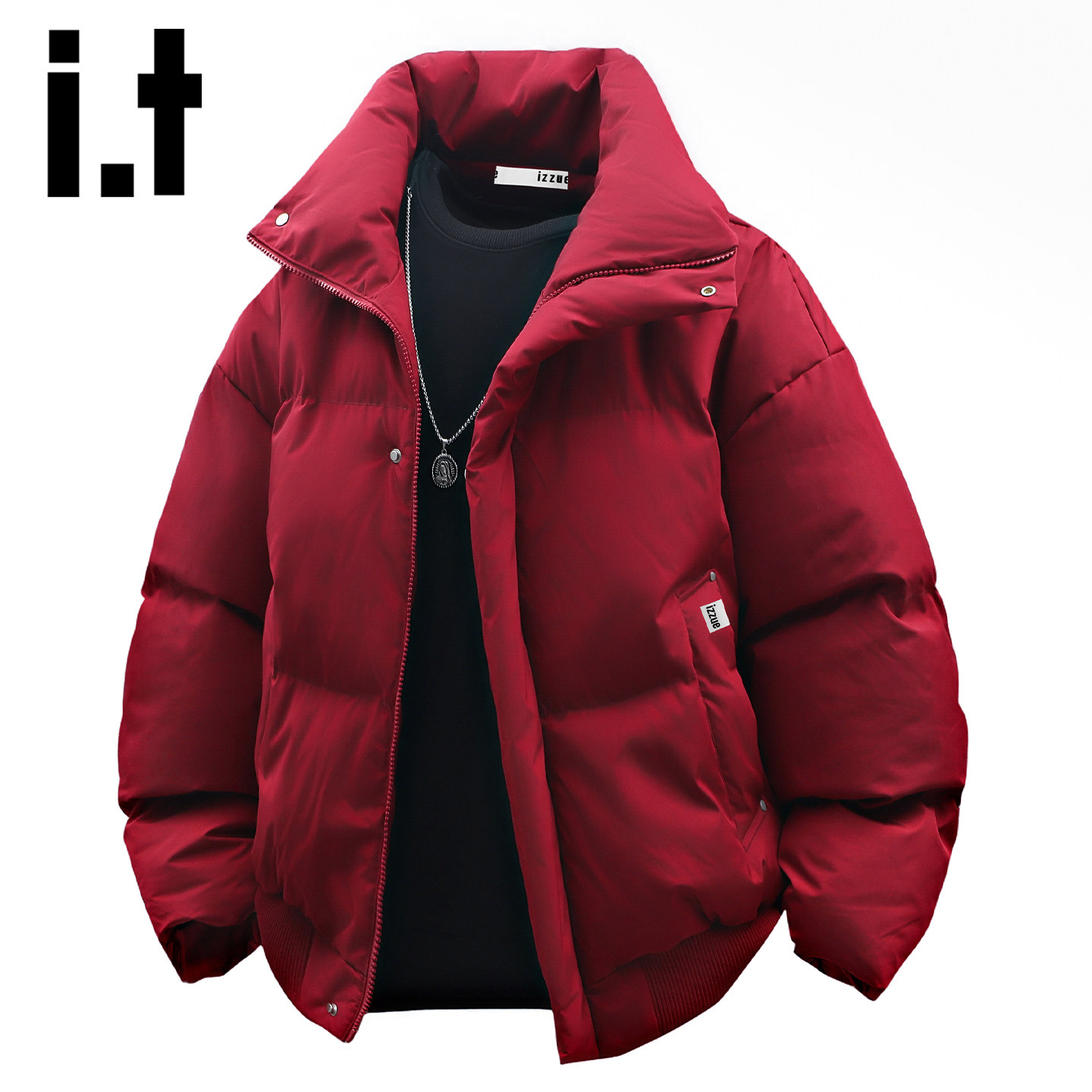 it izzue冬季立领防风加厚保暖棉服男士美式潮牌情侣百搭棉衣潮Y,男装,棉衣,淘宝优惠券,粉丝福利购,淘宝优惠卷