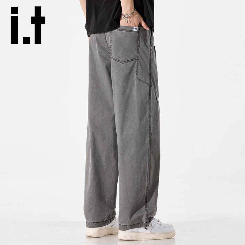 itizzue日系潮牌阔腿工装裤男士