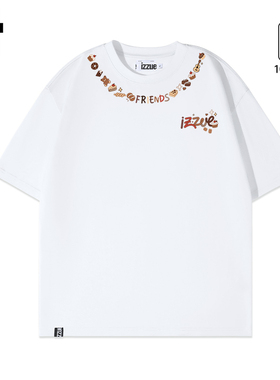 it izzue原创白色纯棉圆领短袖T恤男士夏宽松小众基础款半袖3P