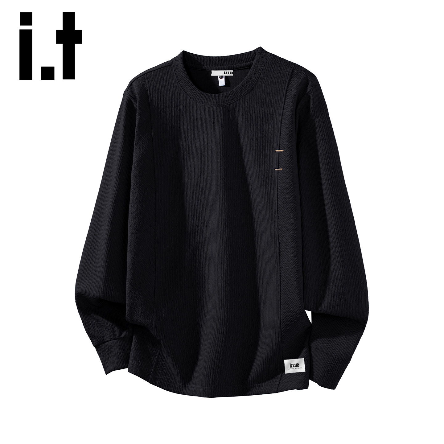it izzue潮牌解构设计感长袖T恤卫衣男士春秋季简约舒适打底上衣Y,男装,卫衣,淘宝优惠券,粉丝福利购,淘宝优惠卷