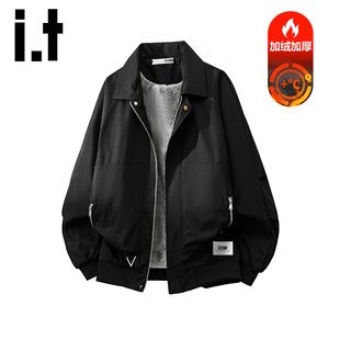 夹克男短款 加绒宽松休闲工装 翻领百搭舒适外套Y izzue秋冬新款