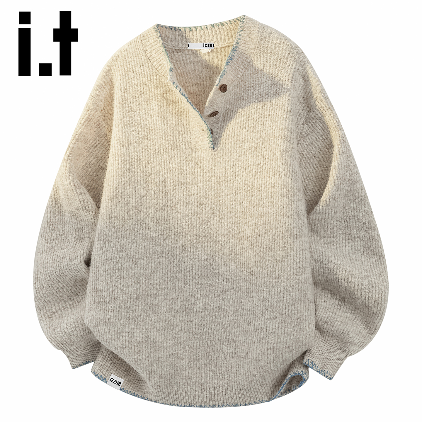 itizzue2025新款亨利领毛衣男