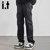 izzue 宽松直筒休闲工装 潮牌户外运动冲锋裤 男士 2026春季 裤 子Y