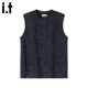 复古宽松背心男夏2025夏潮流休闲无袖 izzue美式 T恤坎肩3P