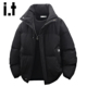 潮牌加厚面包服休闲外套Y 保暖棉服男士 izzue冬季 纯色立领短款