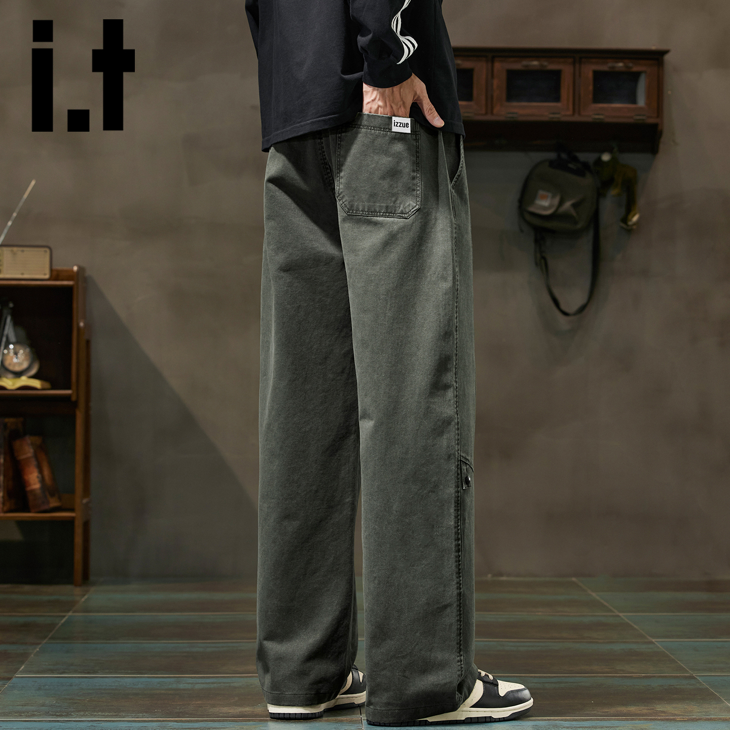 itizzue高级感男士痞式直筒裤