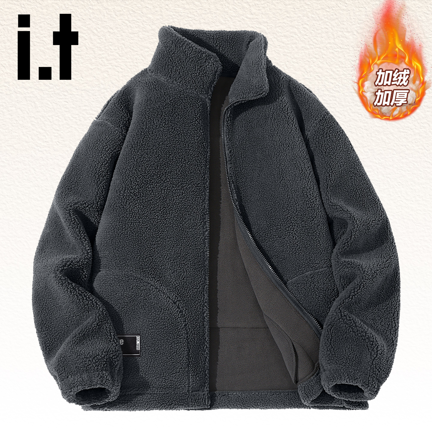 it外套男加绒冬季厚款夹克