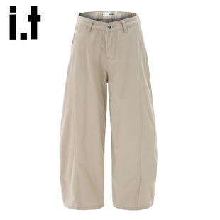 裤 男士 秋季 宽松阔腿拖地休闲裤 弯刀纯棉工装 新款 子Y izzue美式