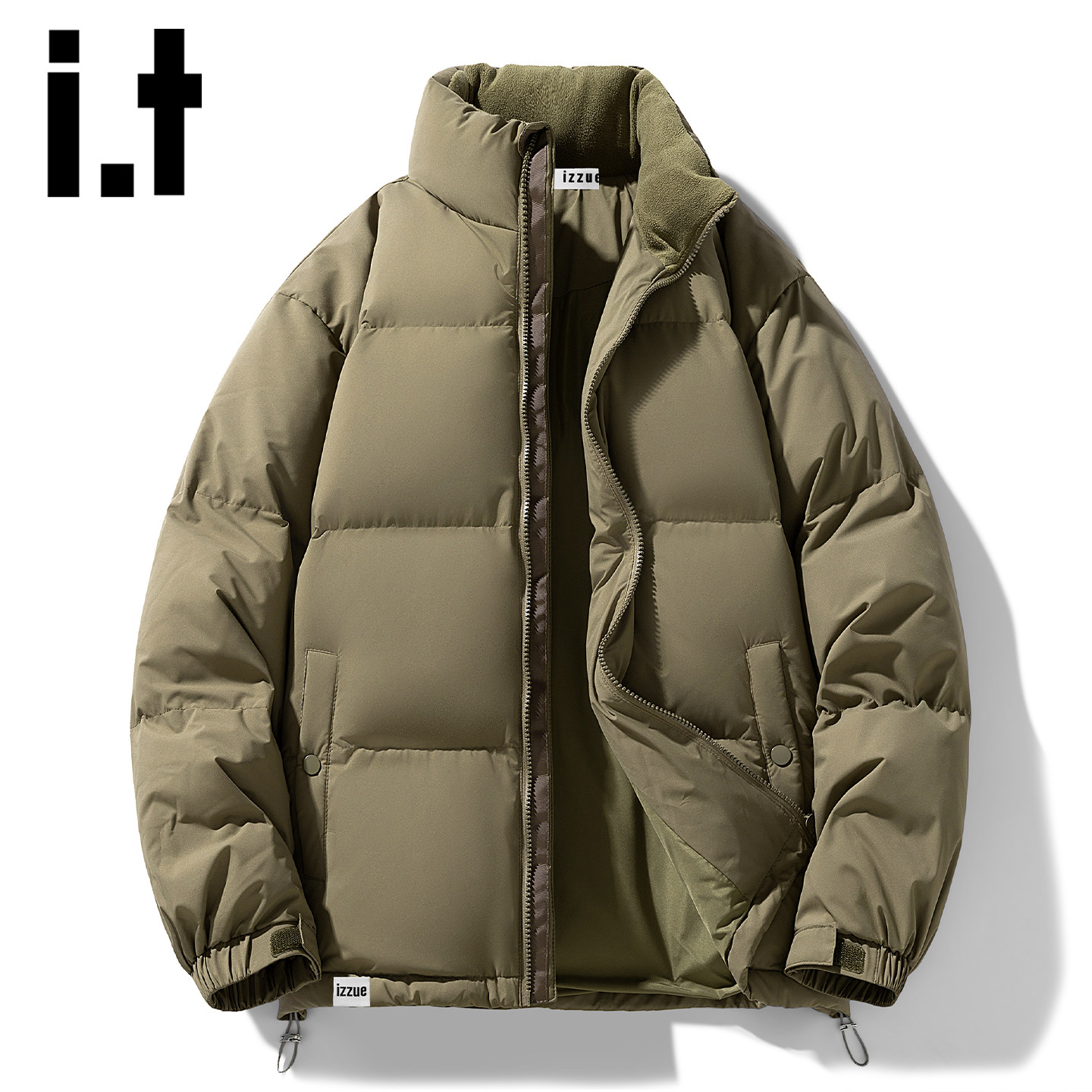 itizzue美式复古短款羽绒服