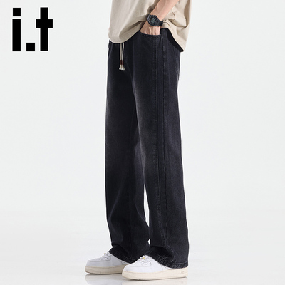itizzue美式复古微喇牛仔裤男士