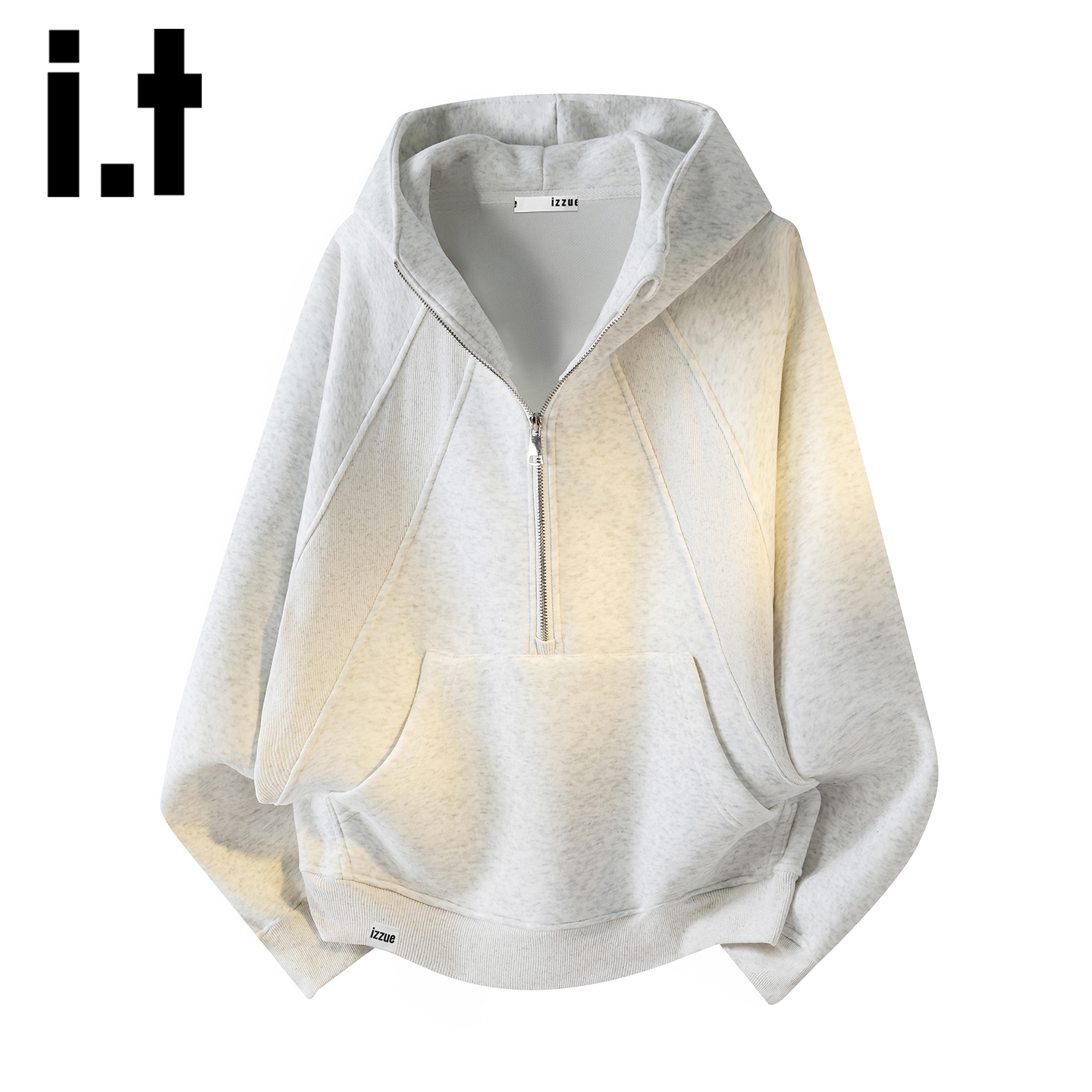 itizzue美式半拉链立领卫衣男款