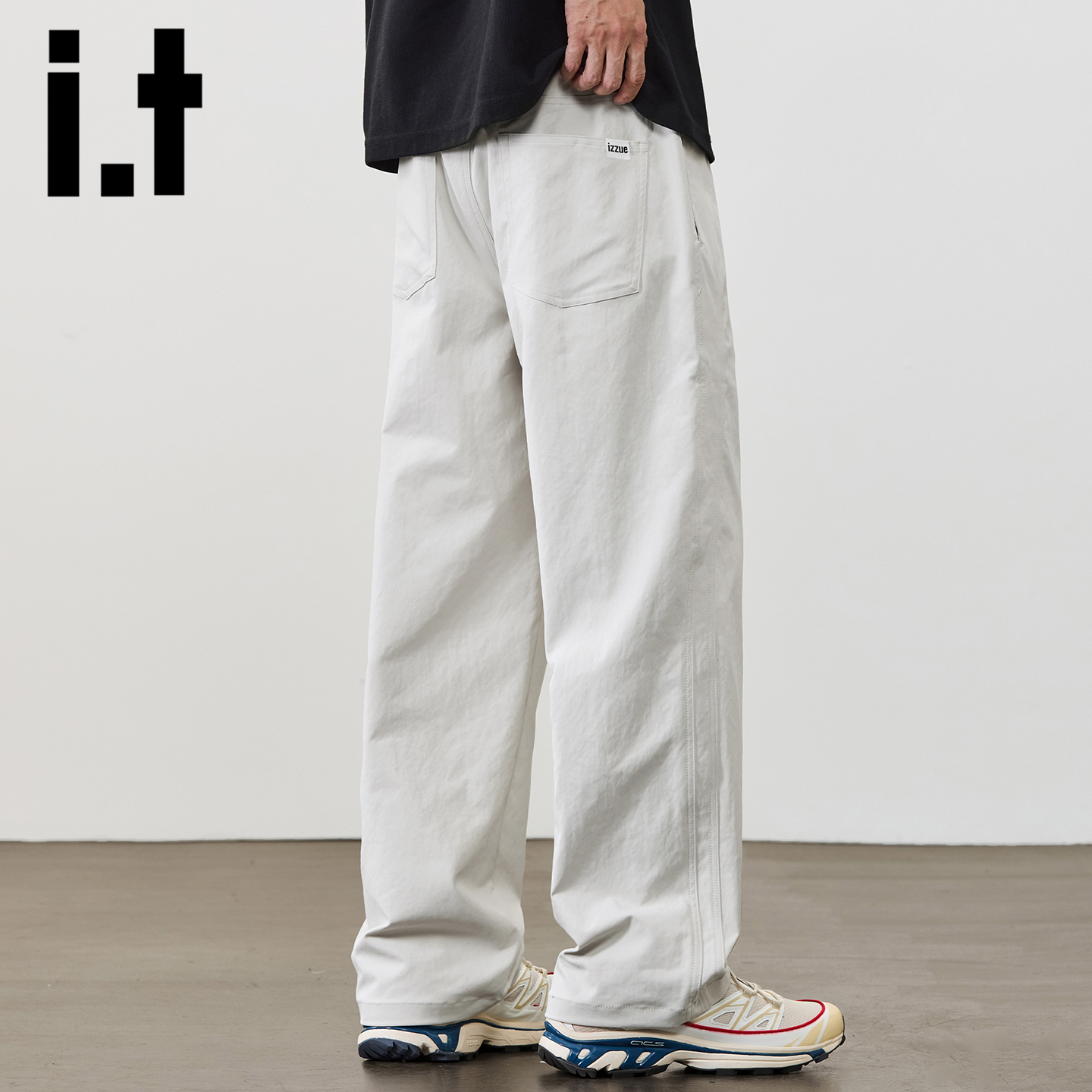 itizzue官方直筒垂感休闲裤男士