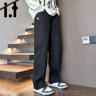弯刀裤 户外机能工装 男款 潮牌系绳秋冬季 阔腿休闲裤 izzue美式