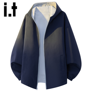 2025秋季 休闲宽松连帽夹克衫 美式 防风正反两面穿外套男Y izzue