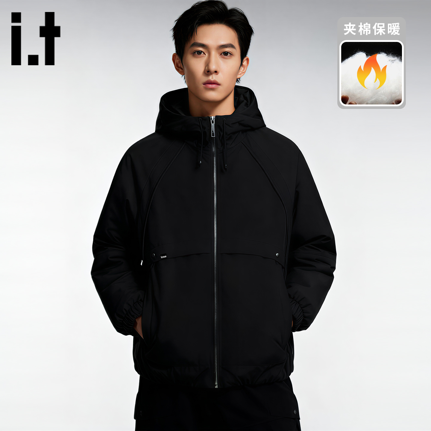 itizzue原创保暖加厚棉服夹克男