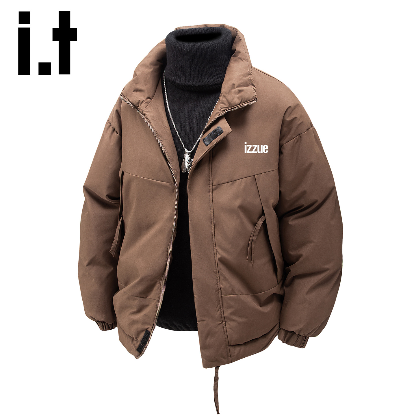 itizzue秋冬加厚保暖羽绒服男