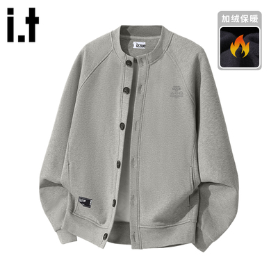 itizzue原创亨利领抓毛卫衣男