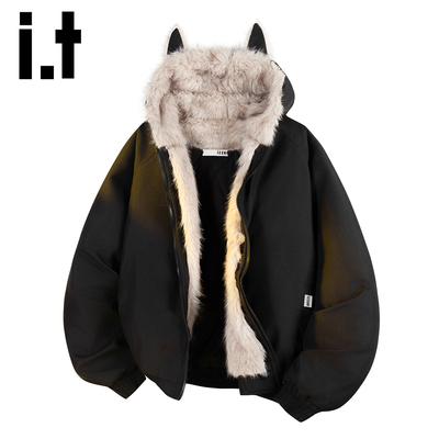 itizzue美式设计感猫耳朵外套