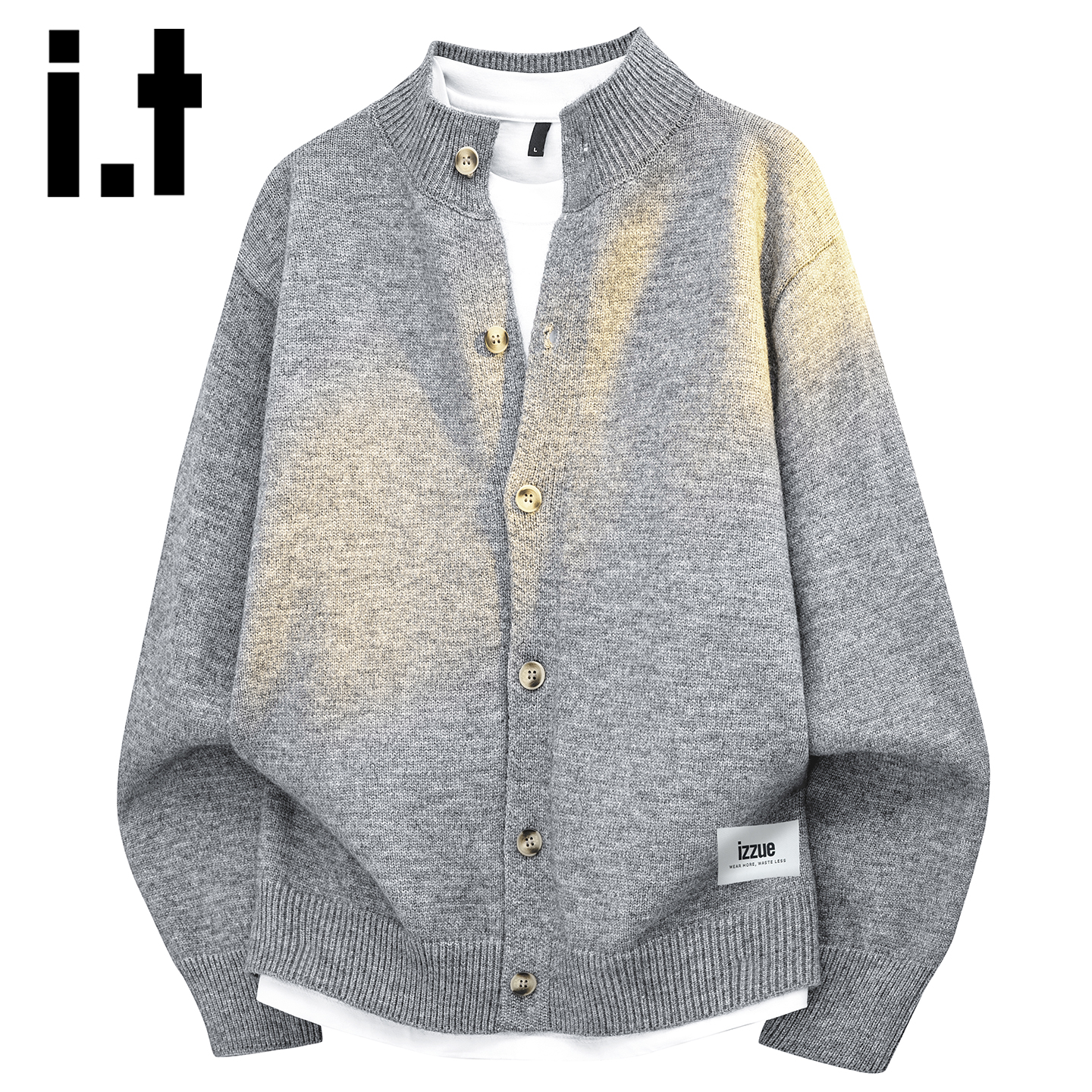 itizzue美式潮牌开衫毛衣男款
