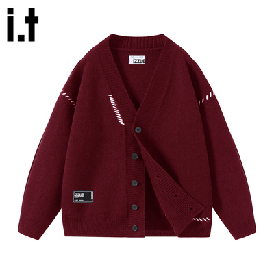 itizzue新年新款情侣款毛衣开衫