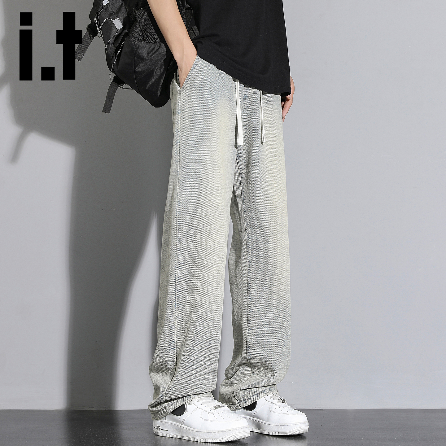 itizzue美式高街牛仔裤男新款