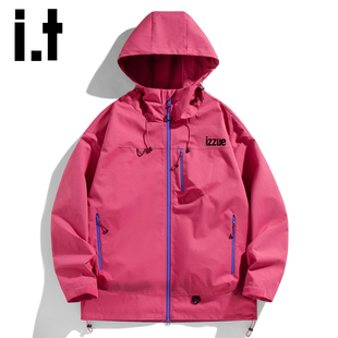 夹克早秋外套男女款 工装 宽松多口袋户外冲锋上衣服Y izzue美式