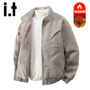 izzue立领工装 男士 夹克棉服男冬季 冬季 保暖外套Y 加厚2025新款