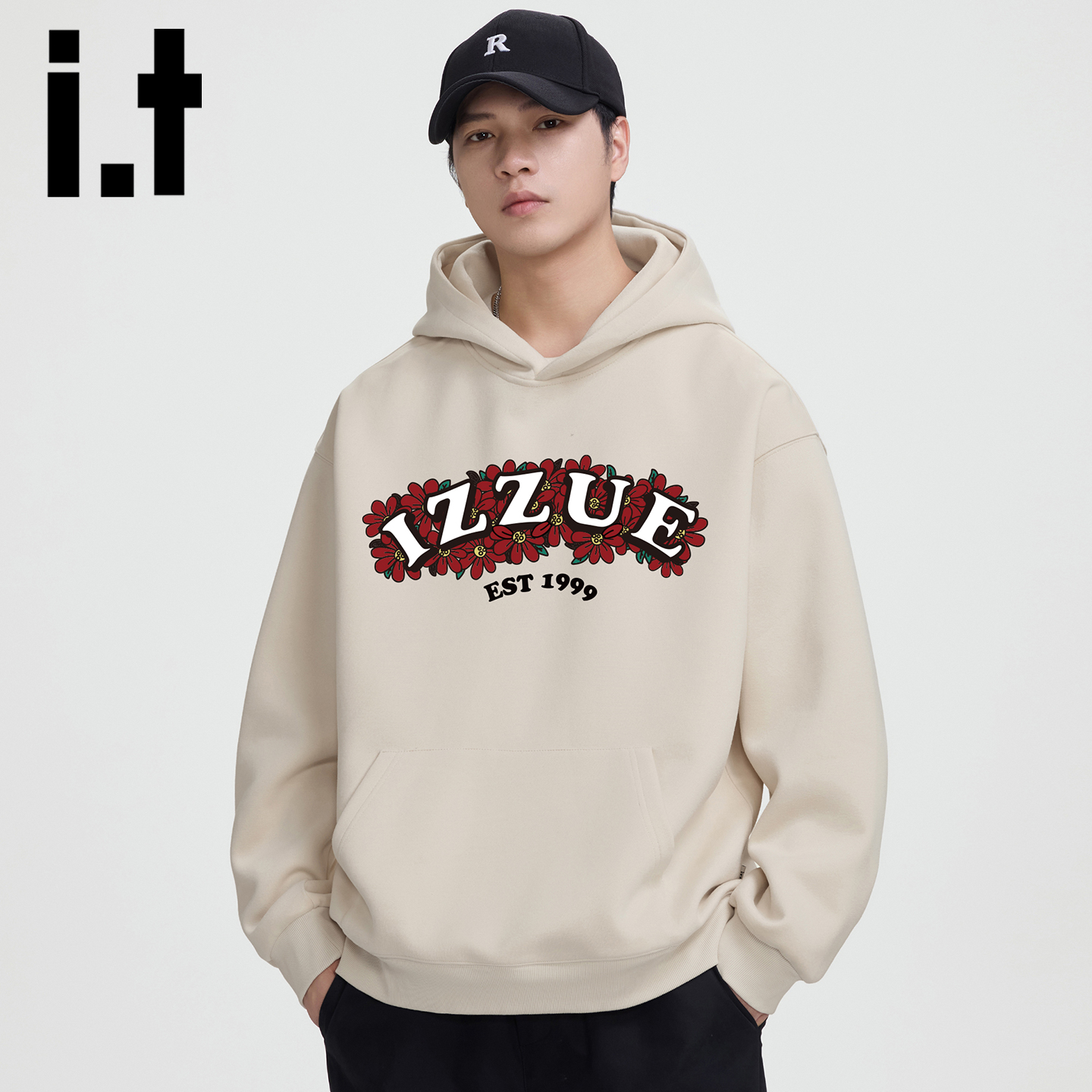 itizzue原创连帽卫衣男秋冬季