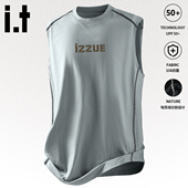 izzue背心男夏季 圆领抗菌透气运动坎肩新款 宽松大码 无袖 T恤4P