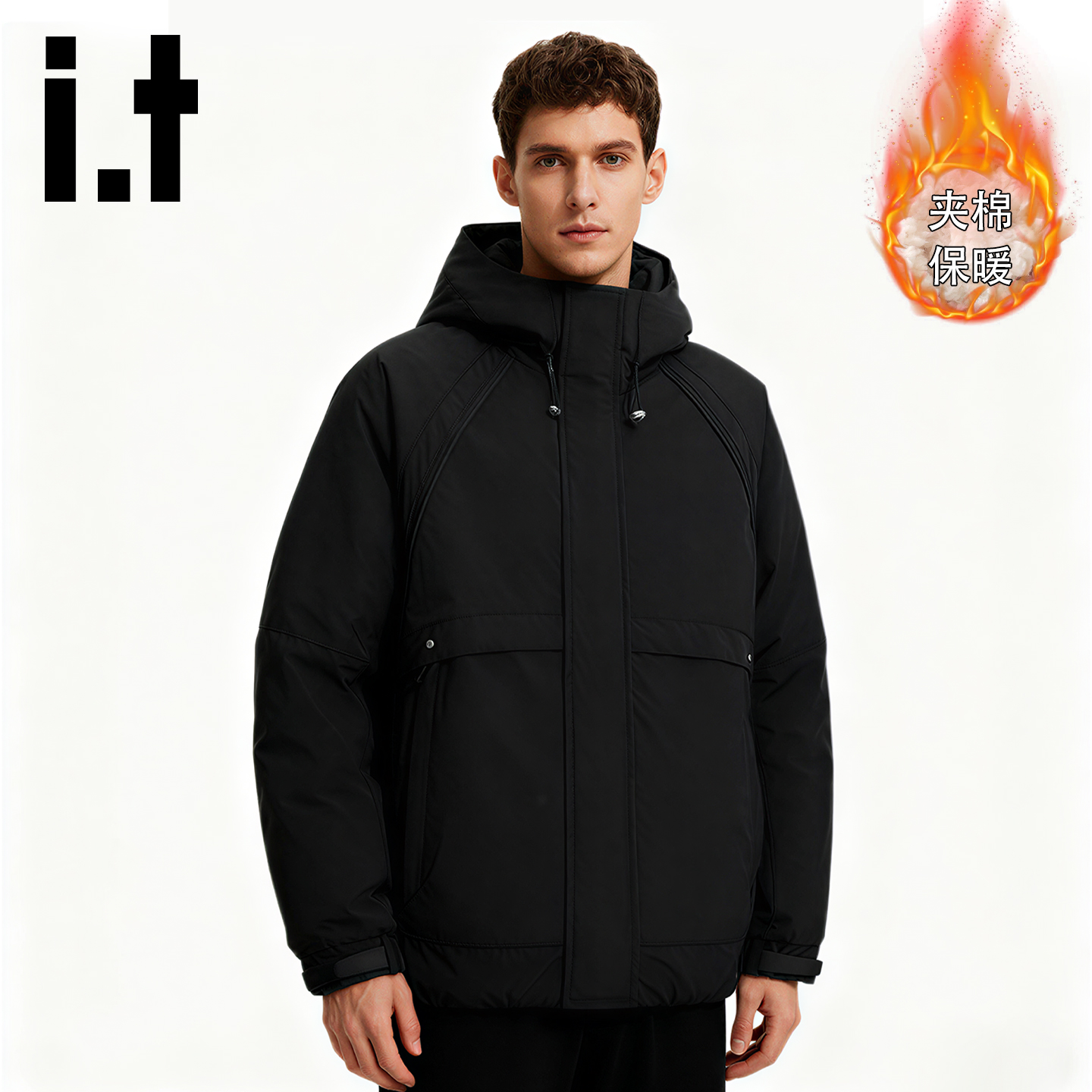 it棉服男机能风工装外套