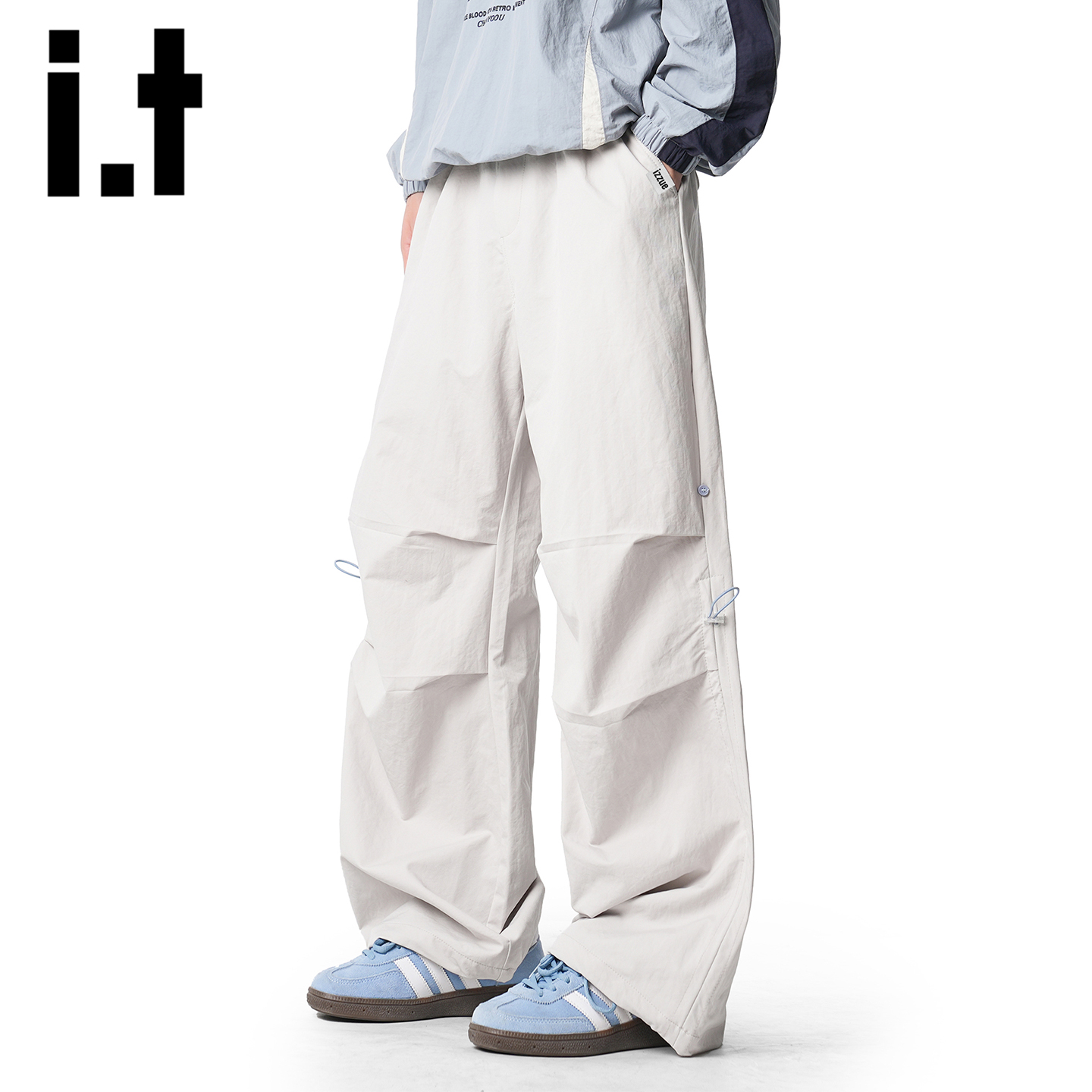 itizzue户外山系机能褶皱伞兵裤