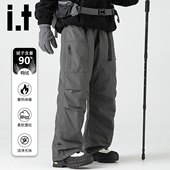 裤 子Y 男款 休闲滑雪伞兵工装 izzue冬季 户外加绒保暖冲锋羽绒裤