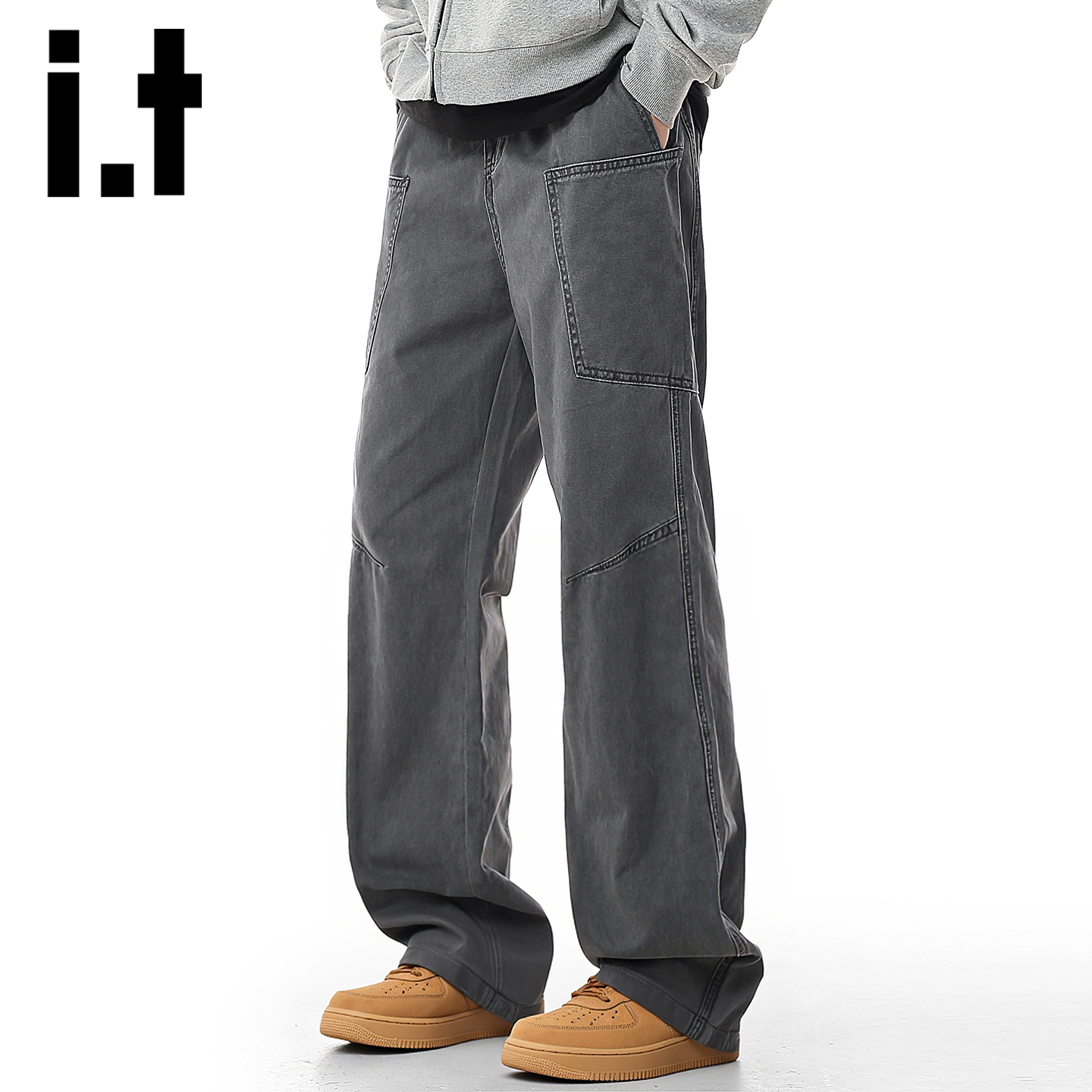 itizzue工装裤子男秋冬季新款