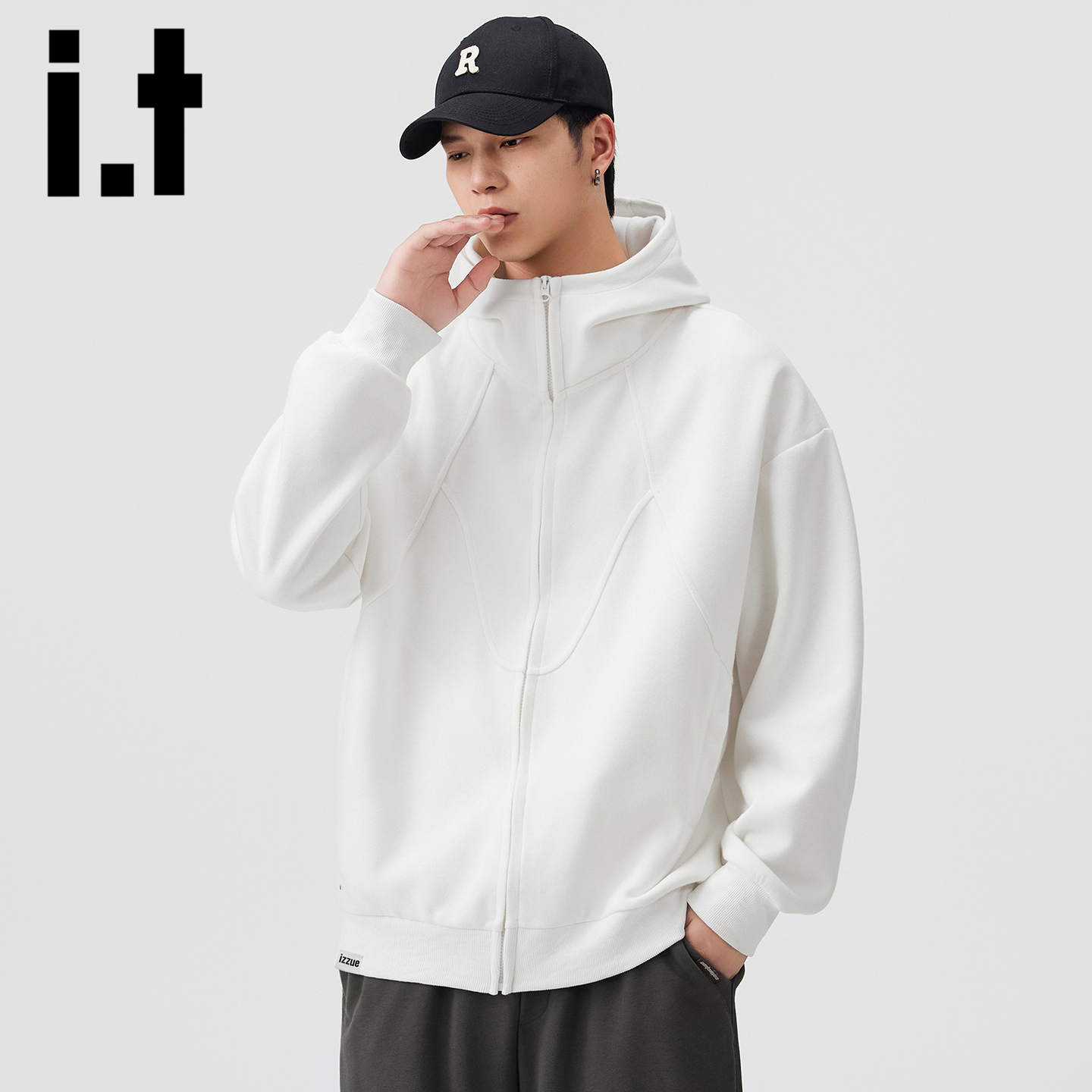 itizzue重磅开衫卫衣男秋冬季