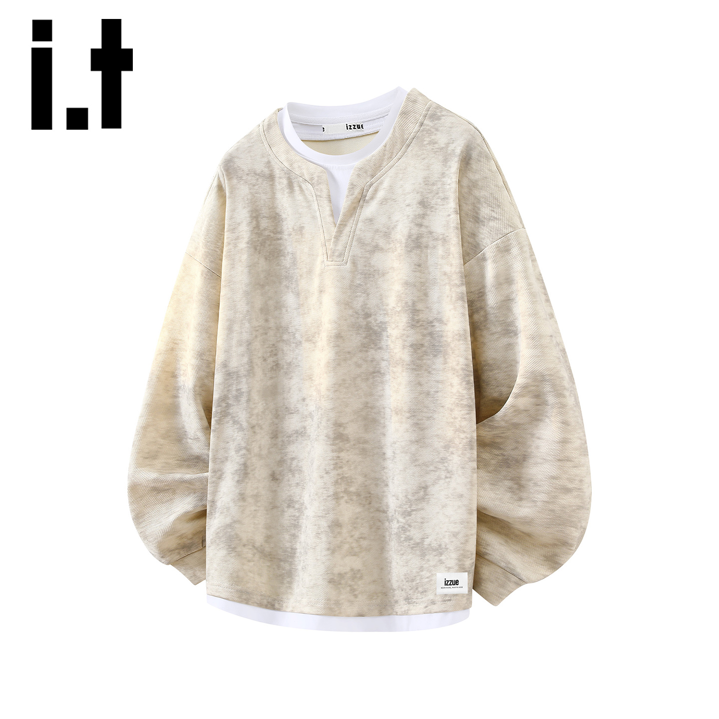 itizzue秋冬季加绒加厚卫衣男