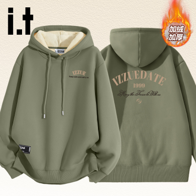 it卫衣男款加绒街头风外套