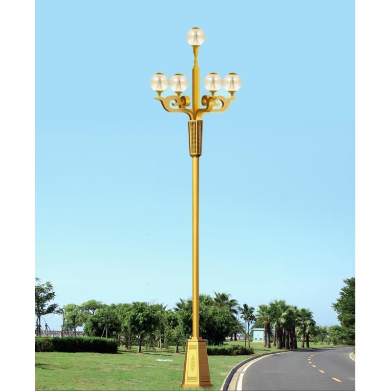 中华灯景观道路照明LED玉兰造形大型亮化灯10米高路灯厂家直销