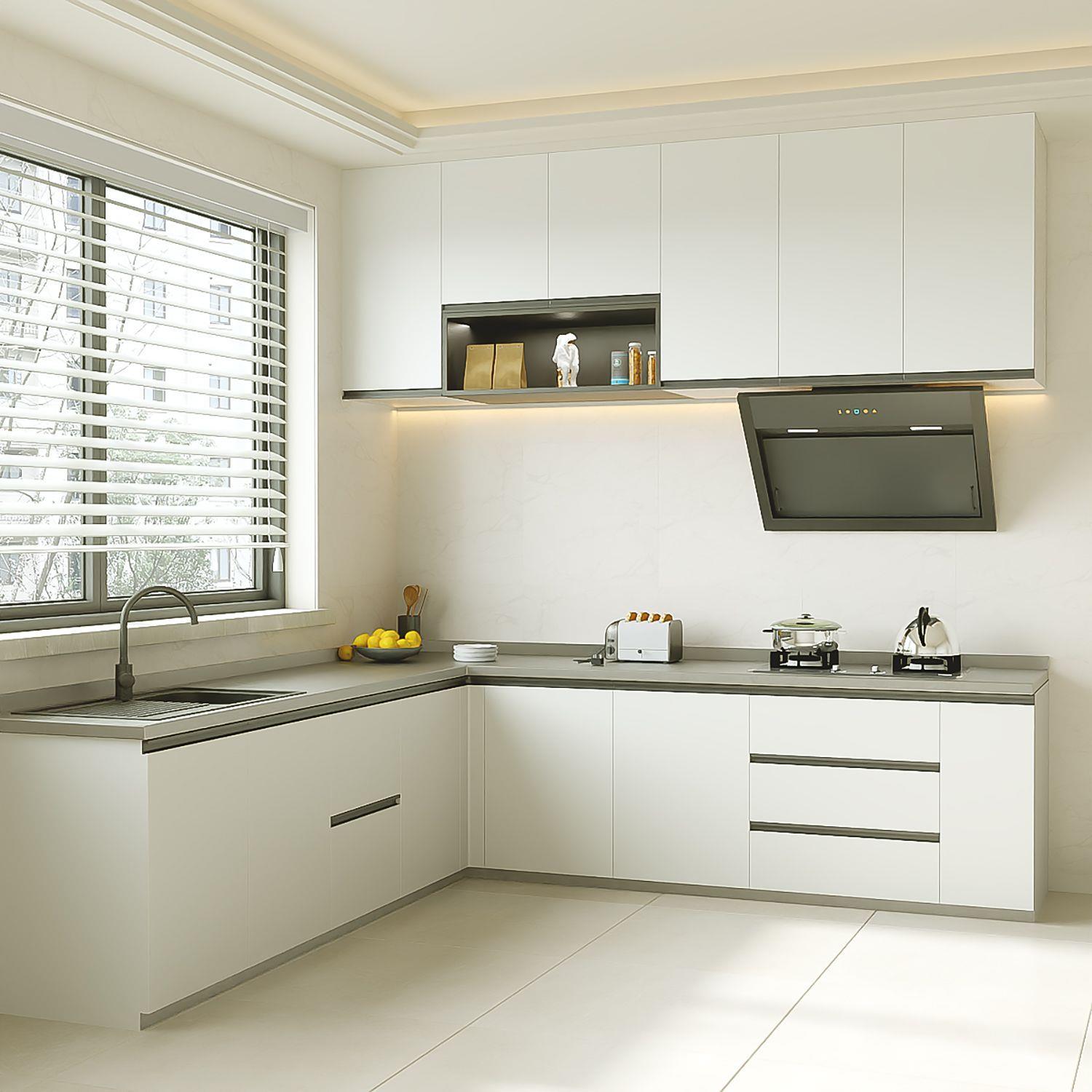 不锈钢橱柜灶台柜一体厨房家用不锈钢台面厨柜