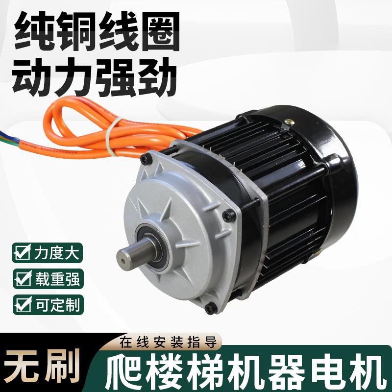 直流无刷电动三轮车电机链条蟹塘割草机输草机爬楼梯48V500W设备