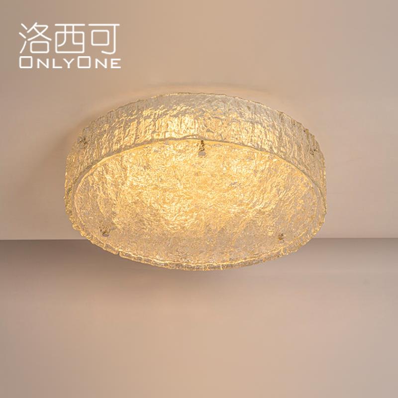 洛西可 水波纹吸顶灯 北欧现代法式中古卧室房间餐厅客厅灯具