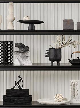 样品屋展示中心展厅客厅书房套装软装样板间高级感轻奢书架书柜装