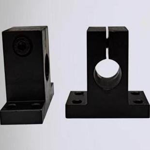 钢制光轴固定座SHAT18立式SK支架导向轴支座T型开口光杆支撑座铁