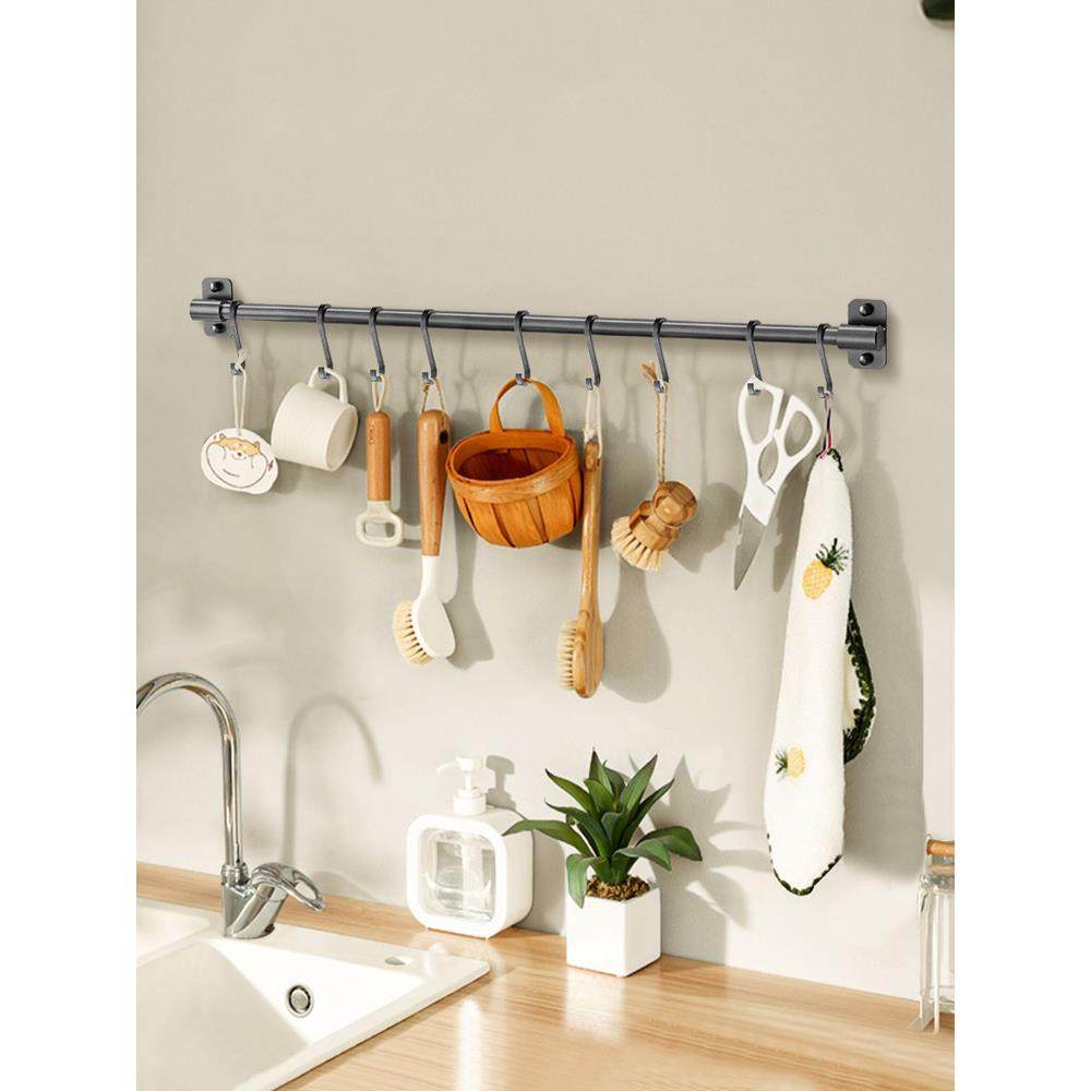 厨房挂钩S壁挂式无打孔挂杆无钉勺铲挂钩厨房存储挂杆抹刀存储,厨房/烹饪用具,厨房墙壁置物架/厨房墙壁挂架,淘宝优惠券,粉丝福利购,淘宝优惠卷