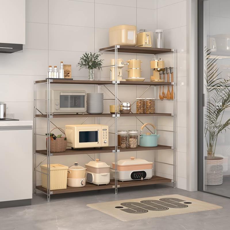厨房置物架落地多层家用微波炉烤箱收纳架货架厨房用品大全储物架