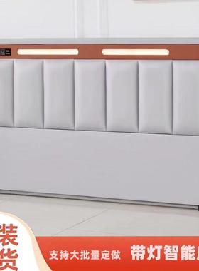2025新款床头软包背板带灯一体落地床头靠背单买 实木床头板可定