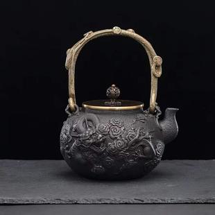 泡茶壶日式 纯手工铁壶家用铸铁茶壶套装 煮茶炉煮水壶煮茶器