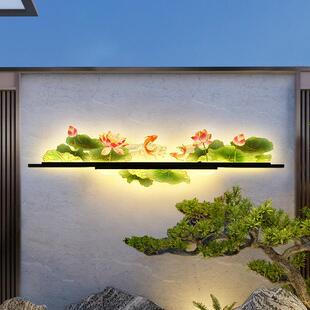 不锈钢户外防水壁灯别墅庭院影壁墙阳台景观新中式室外装饰壁画灯