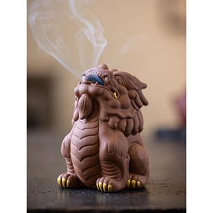 创意紫砂艾柱塔香炉家用室内碧秀香炉檀香沉香茶道盘香炉