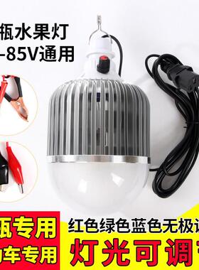 12V伏调色水果灯led生鲜灯低压电瓶电动车48V60摆摊变色水果灯泡